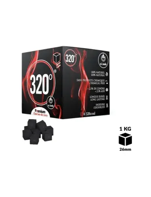 Charbon Naturel 320° Cubes 26mm Coco 1 kg – Chicha
